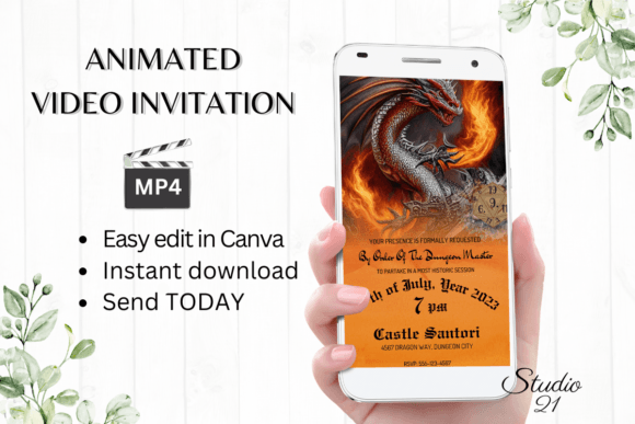 Animated D&D Game Invitation GA101: A Dynamic Digital Template