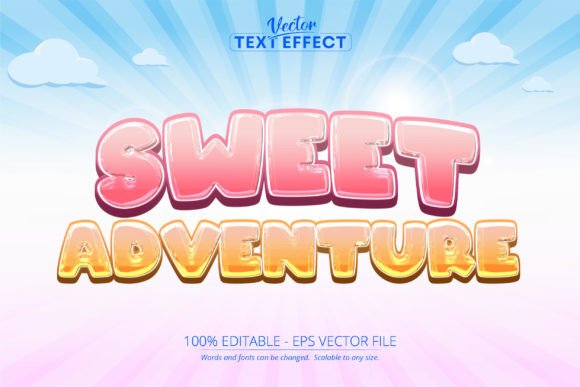Bringing Playful Energy to Your Projects with Sweet Text Effect, Editable Game Cartoon
