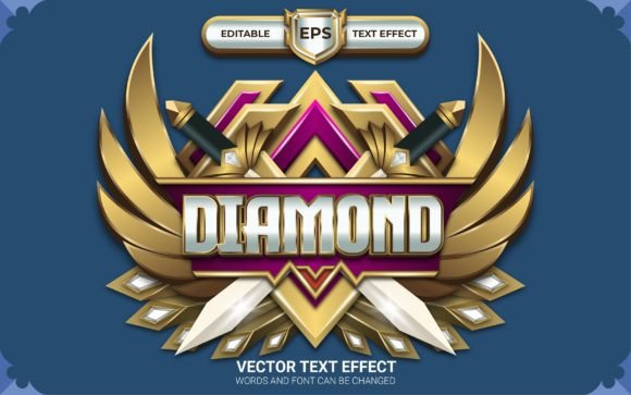 Diamond Game Badge with Text Effect: Your New Design Secret Weapon