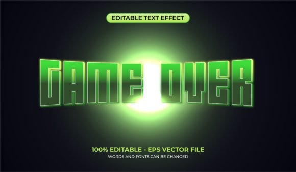 Editable Game over Text Effect: Instant Retro Impact