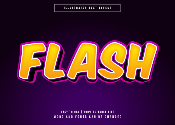 Flash - Game Title Style Text Effect: Bold Visual Impact