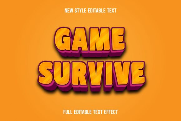 Game Survive-text Effect: A Bold Visual Strategy for Brands