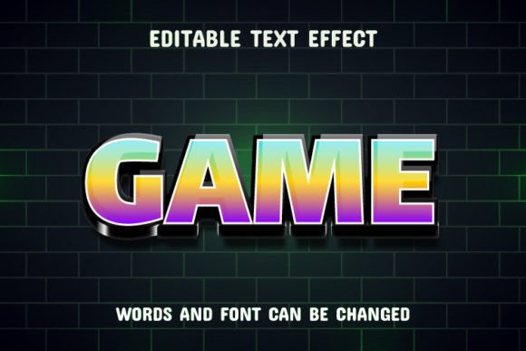 Game Text - Gradient Text Effect: A Modern Design Asset