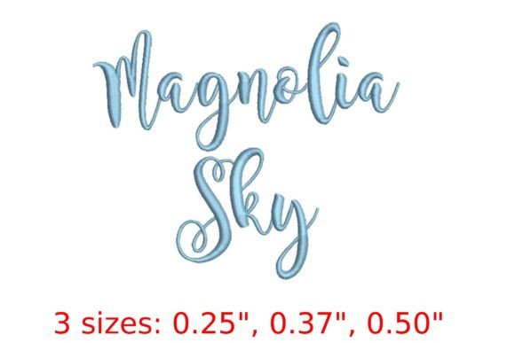 Magnolia Sky: Crafting Elegance with a Script Embroidery Font