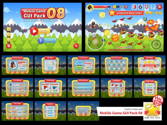 Mobile Game GUI Pack 08: Build Your Game's Interface Today