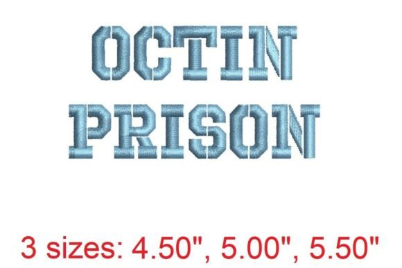 Octin Prison Regular: A Bold Embroidery Typeface