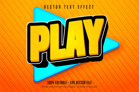 Play Text: A Cartoon Game Text Effect for Bold Designs