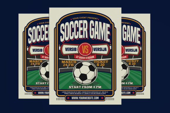 Soccer Game Sport Flyer: Your Template for Match Day Marketing