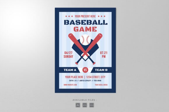 Stunning Baseball Game Poster Design for Your Event