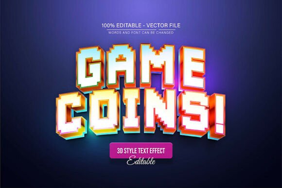Unlocking the Power of Game Coin Pixel 3D Text Effect Editable