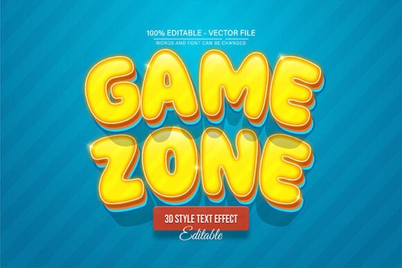 Yellow Game Zone 3D Text Effect: Make Your Titles Pop