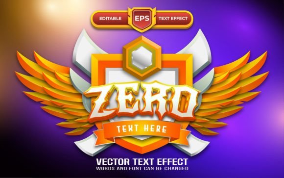 Zero Game Logo: Editable Text Effect for Bold Designs